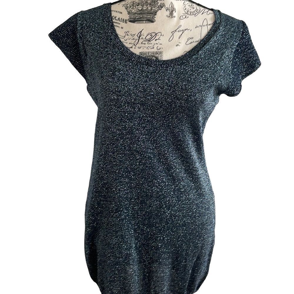 Rendezvous by Paul&Joe Tunic Dress Black Sparkles Small S